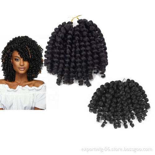 Short wand curl crochet braid soft baby curls braiding hair at cheap price jamaican bounce crochet braids hair